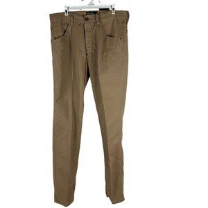 William Rast Mens Size 34 x 34 Khaki Button-Fly Cotton Pants